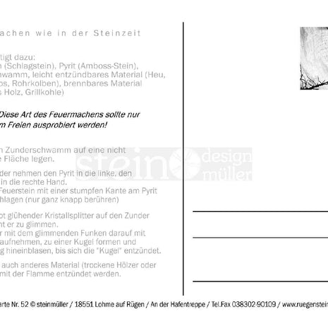 Postkarte "Feuerstein & Kreideküste Rügen"