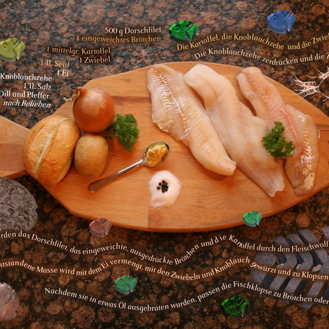Postkarte Fischklopse – Kunst von der Ostsee-Insel Rügen