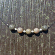 Drahtcollier – Feuerstein & Silberperlen