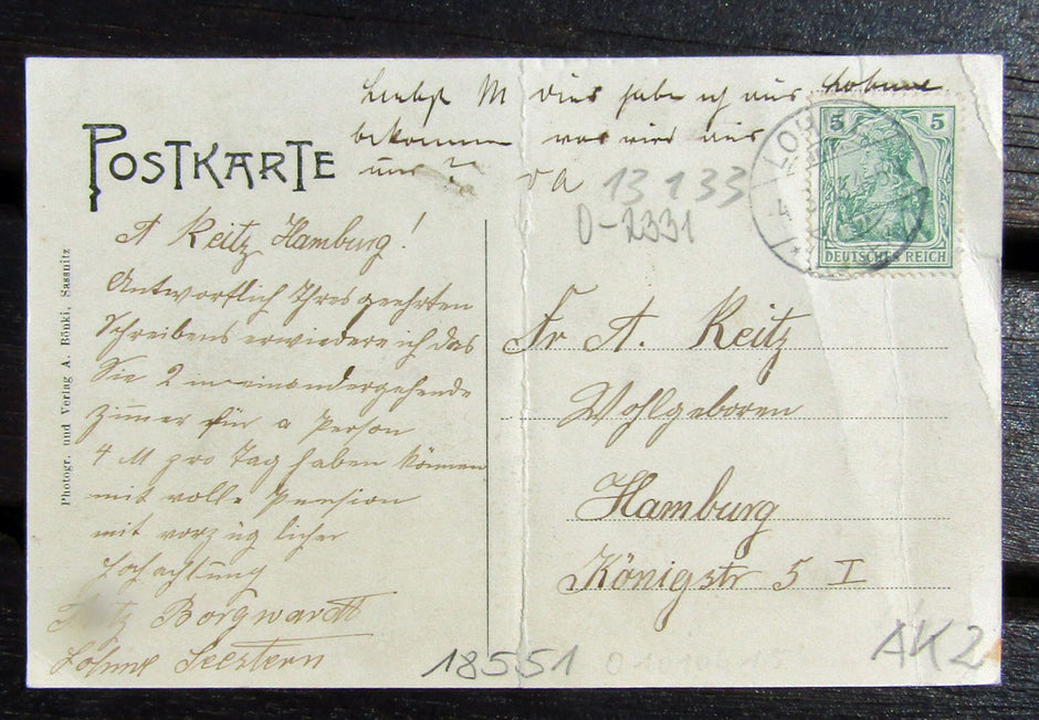 Postkarte Gruss aus Lohme – Strandblick auf den Seestern