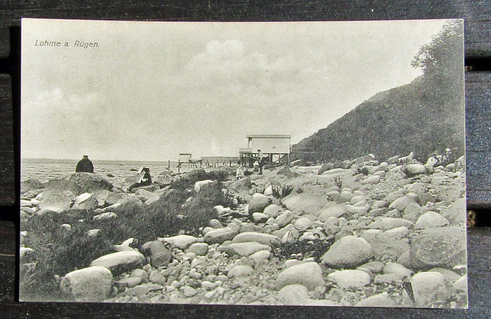 Postkarte von Lohme an der Ostsee – Blick zum Herrenbad