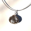 Fossil-Anhänger Brachiopode aus Feuerstein und Silber