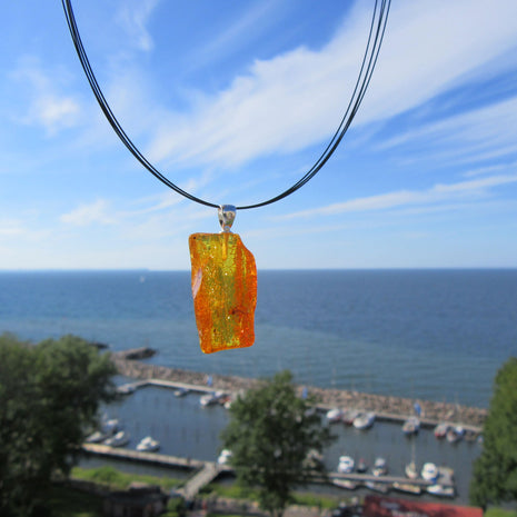 Anhänger Bernstein mit Inkluse( Käfer , Spinne ?)