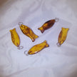 Bernsteinfisch-Anhänger aus 925er Silber, Unikat