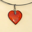 Bernsteinherz mit Silberöse, handgefertigt, Unikat