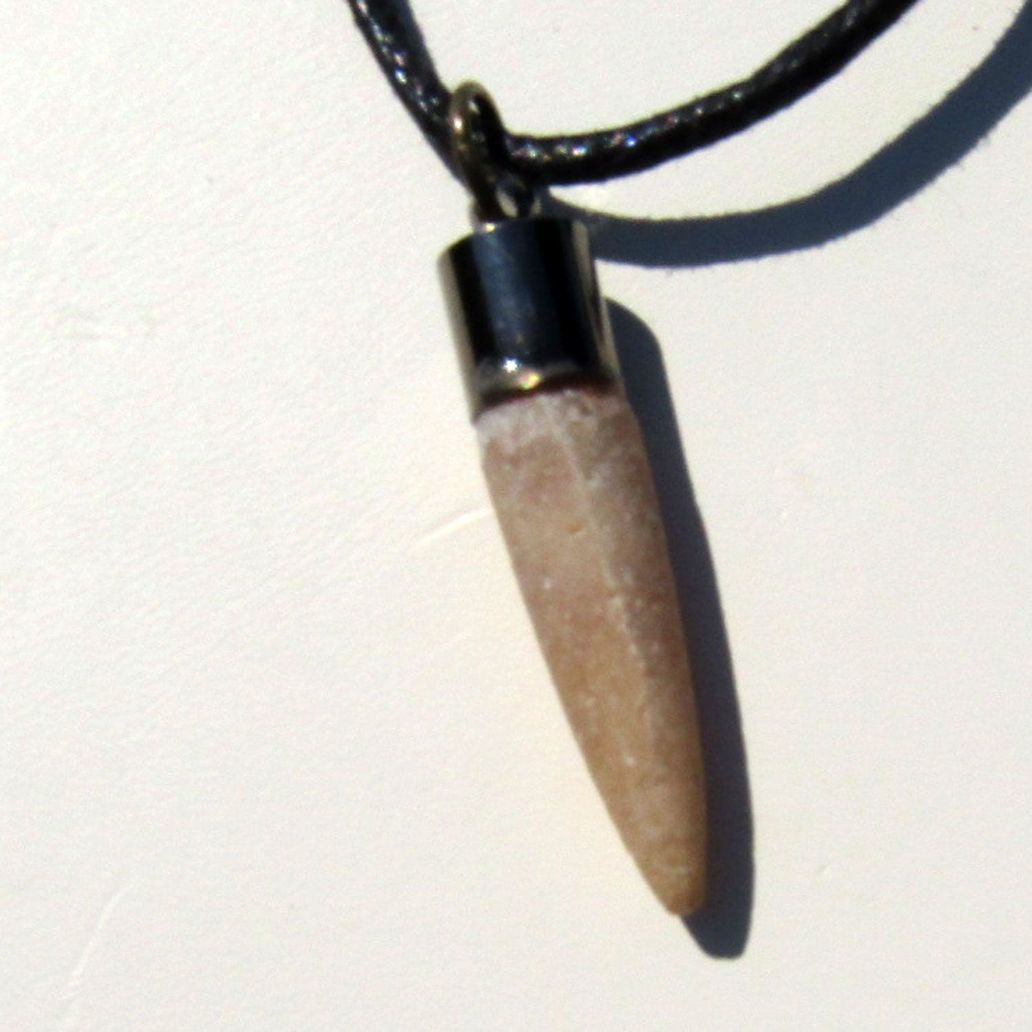 Donnerkeil (Belemnit) mit geschwärzter Metallkappe