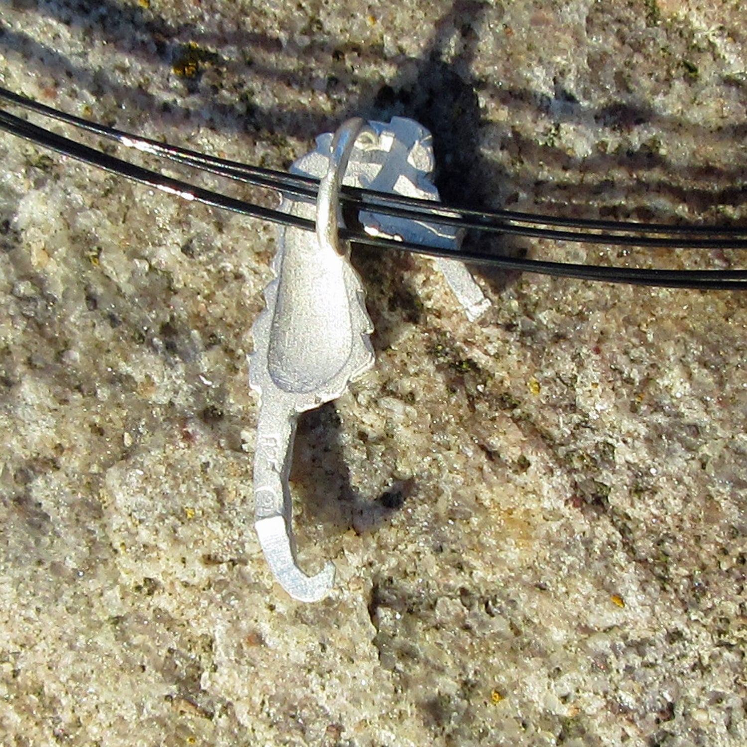 Silberanhänger Seepferdchen aus mattiertem Silber (925)