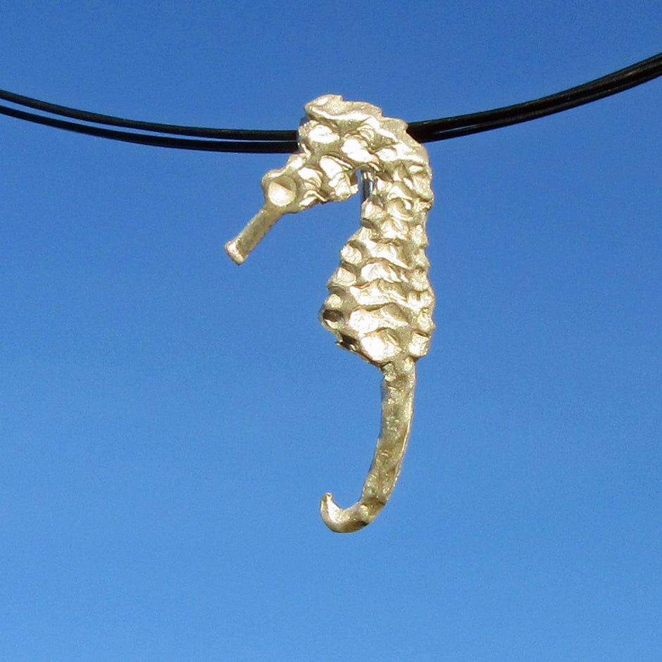 Silberanhänger Seepferdchen aus mattiertem Silber (925)