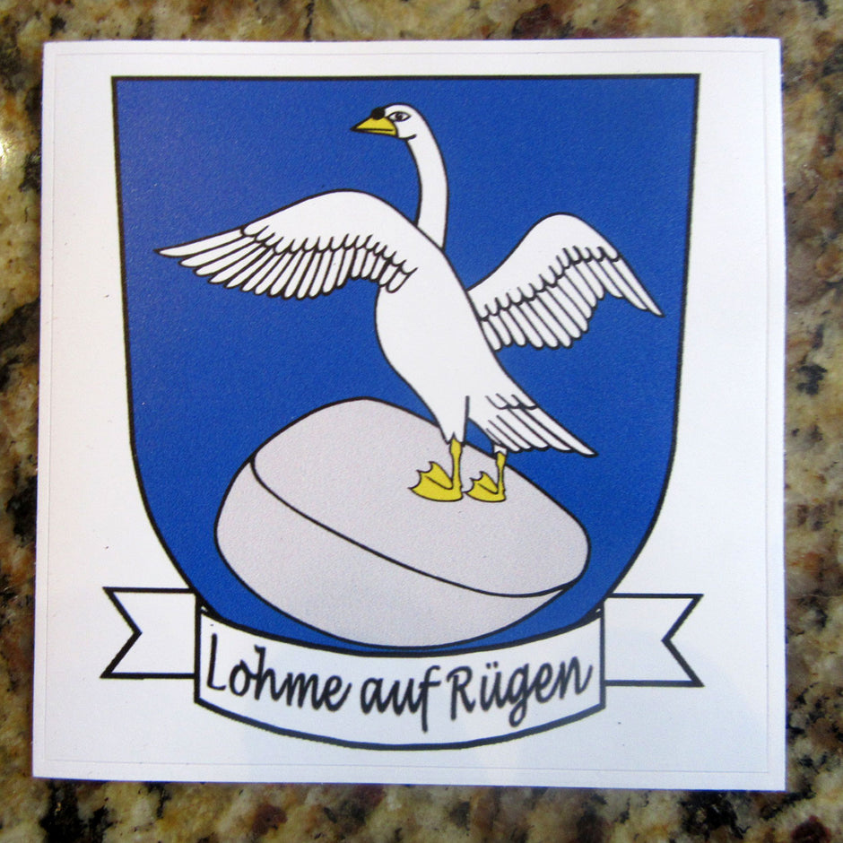 Aufkleber Lohme Wappen mit Schwanenstein, maritim & einzigartig