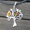 Edler Silberanhänger mit Bernstein, Baum des Lebens