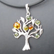 Edler Silberanhänger mit Bernstein, Baum des Lebens