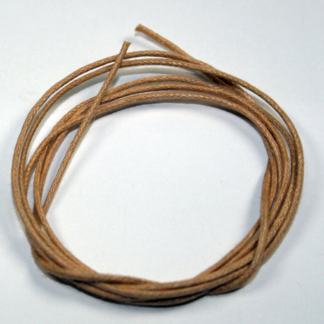 Naturfarbenes Baumwollband, 1 mm, 85 cm, Einzelstück