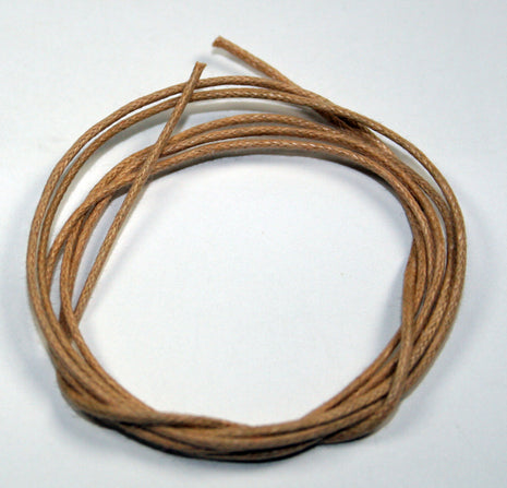 Naturfarbenes Baumwollband, 1 mm, 85 cm, Einzelstück