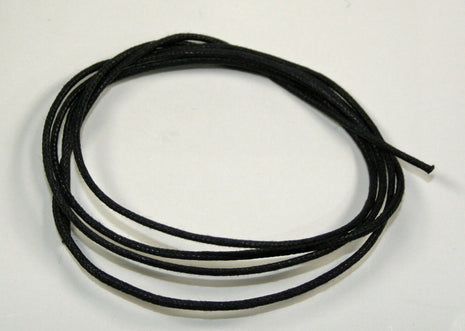 Schwarzes gewachstes Baumwollband, 2-3mm, Einzelstück