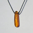 Elegantes Collier aus poliertem Bernstein und Silber