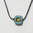 Collier aus Bernstein und Kupferperle, einzigartig
