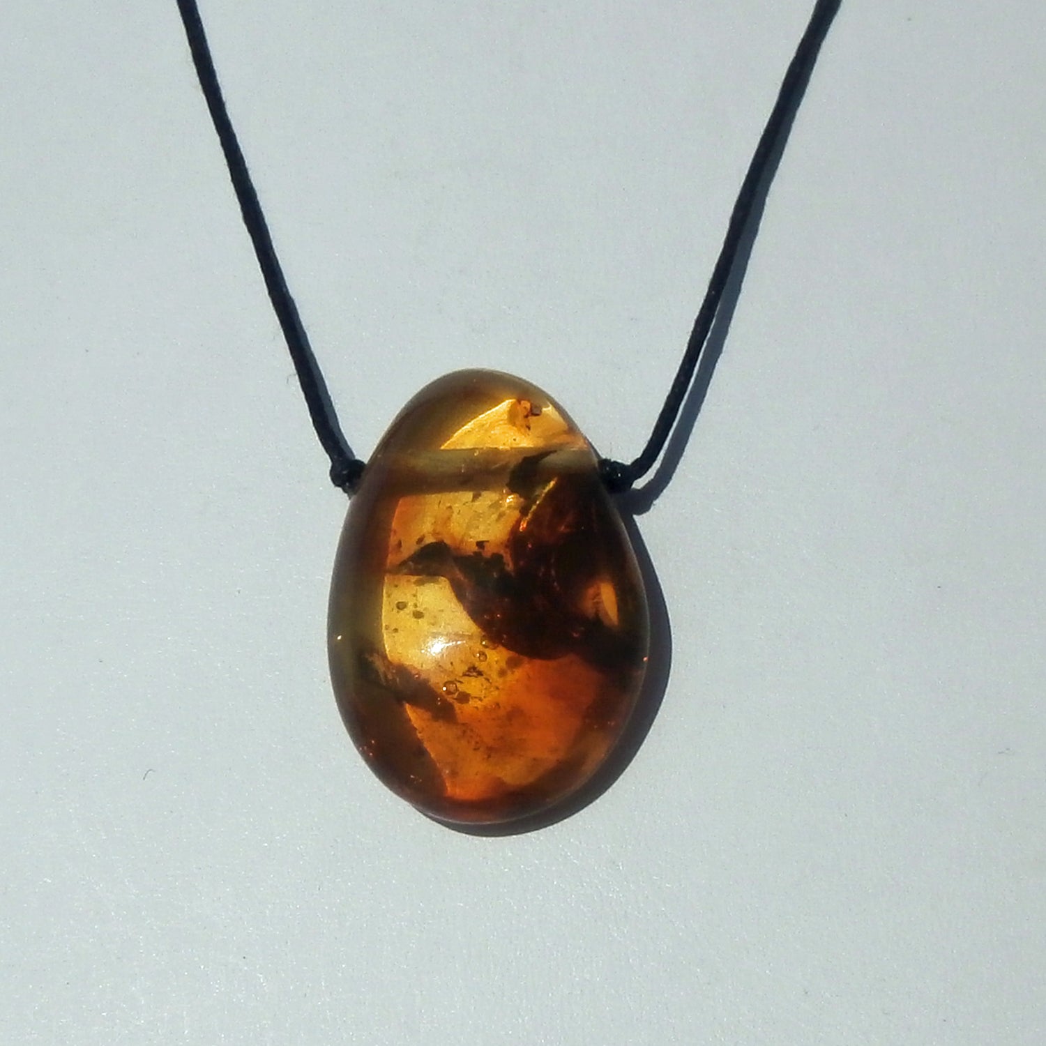 Collier aus poliertem Bernstein und Silber von Rügen