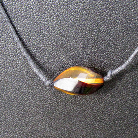 Bernstein Collier in Spiralform aus Silber 925, Unikat