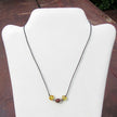 Collier aus Bernstein und Silberring, oval, Unikat