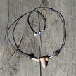 Donnerkeilcollier mit polierten Feuersteinperlen
