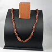 Kognacfarbene Bernsteinkette, unpoliert, Einzelstück