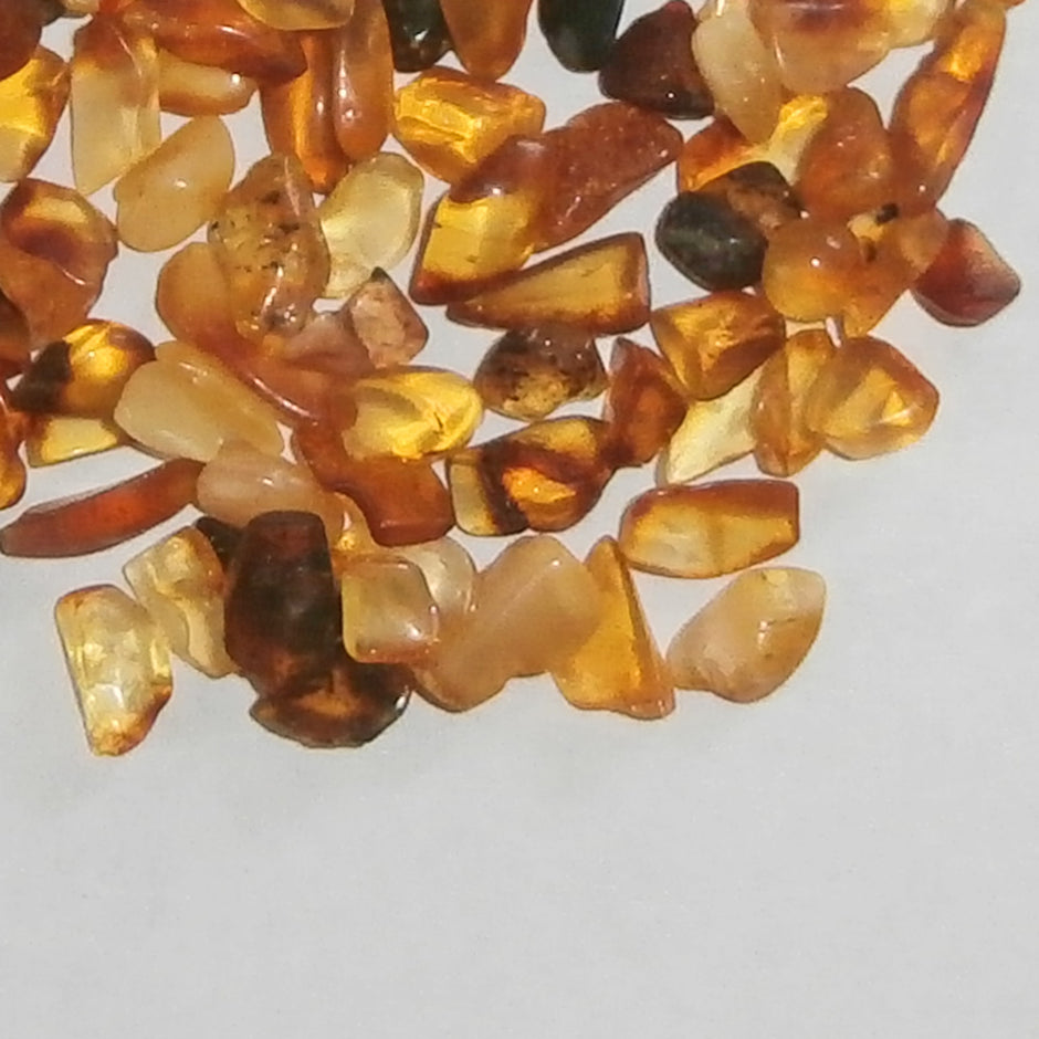 10 Gramm polierte Bernsteine zum Basteln von Rügen