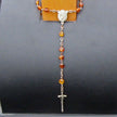 Rosenkranz aus kognacfarbenem Bernstein, 65 cm