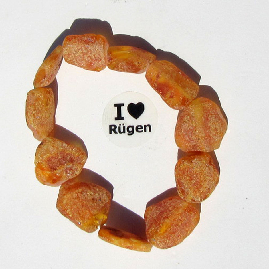 Einzelstück Bernsteinarmband aus unpolierten Steinen