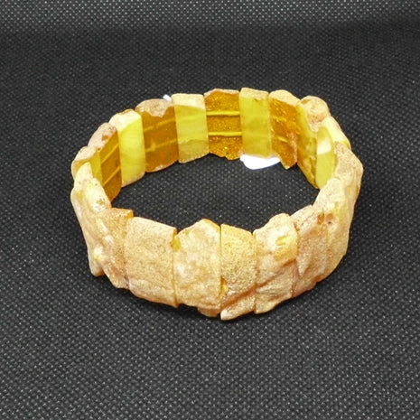 Wunderschönes,flaches Bernsteinarmband, unpoliert