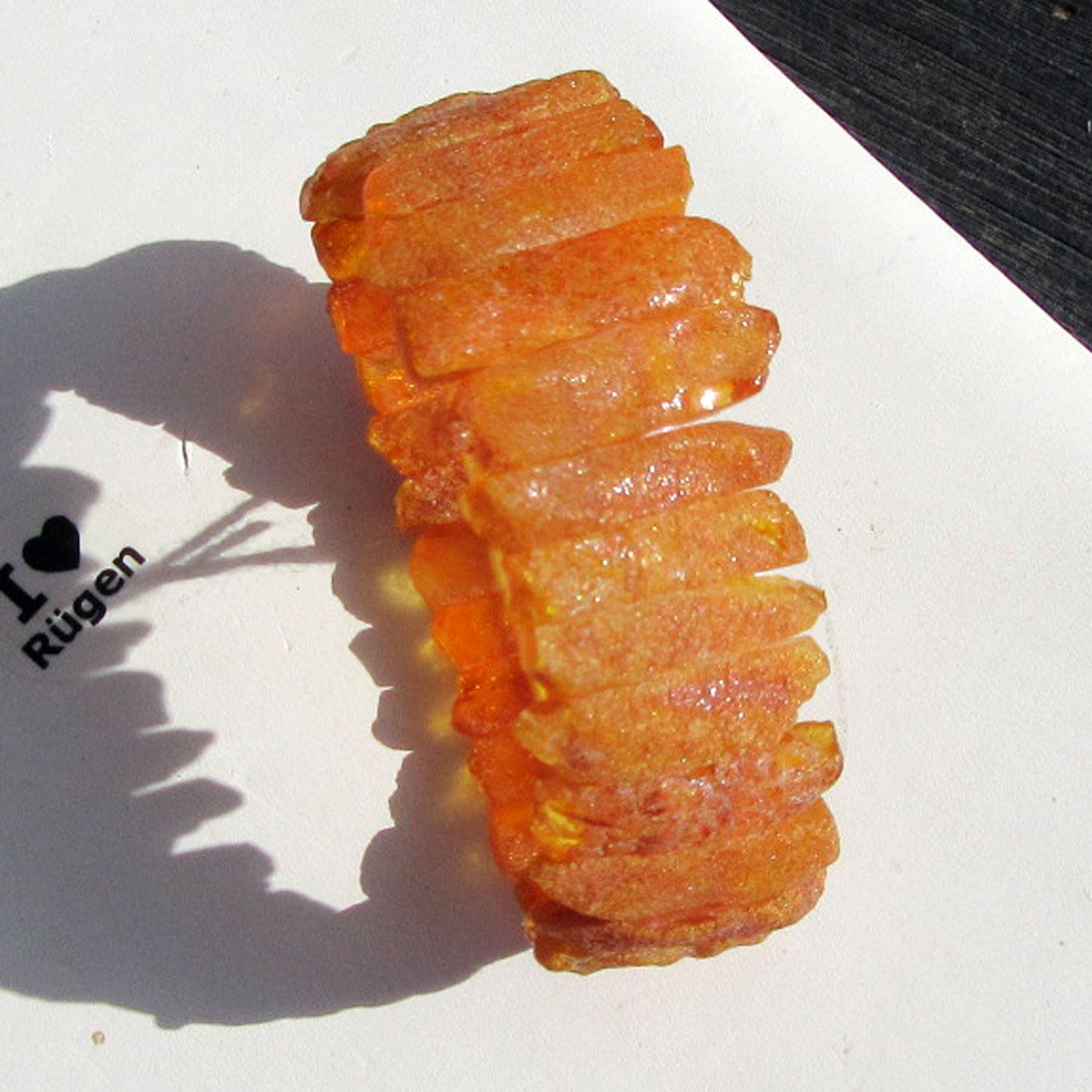 Rustikales Bernsteinarmband aus unpolierten Bernsteinen