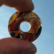 Bernsteindonut aus Mosaikbernstein, handgefertigtes Unikat