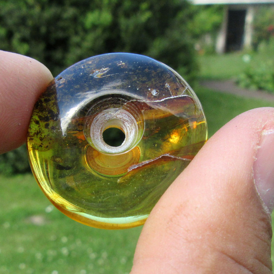 Polierter Bernsteindonut, einzigartig und strahlend