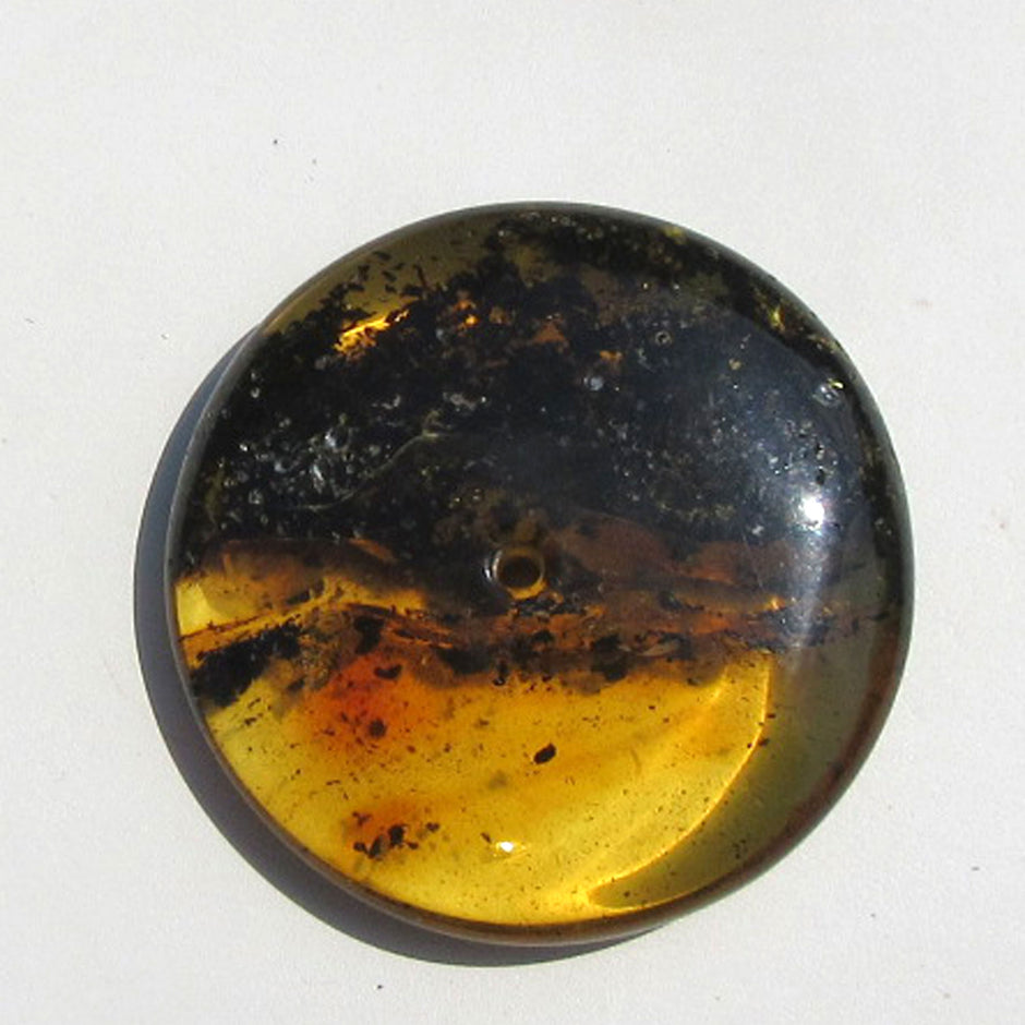 Wunderschöner, riesiger Bernsteindonut mit vielen Einschlüssen