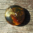 Bernsteindonut, poliert, mit Einschlüssen, Unikat