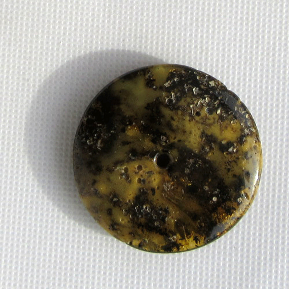 Dunkler Bernsteindonut, poliert, Unikat
