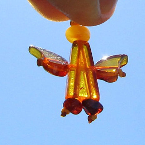 Kleiner Bernsteinengel Schutzengel von der Ostsee-Insel