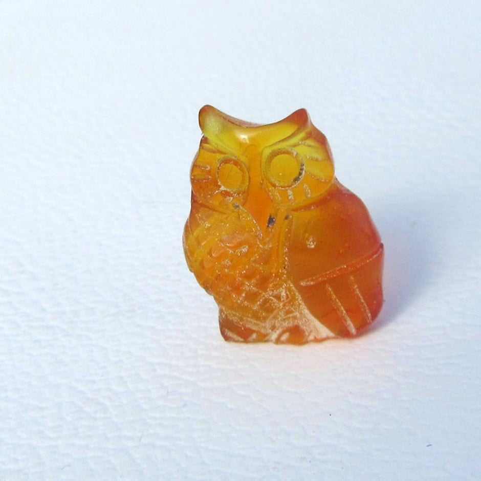 Eule aus Bernstein – Einzigartiger Uhu von Rügen