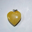 Bernsteinherz von der Ostsee-Insel Rügen, 925 Silber