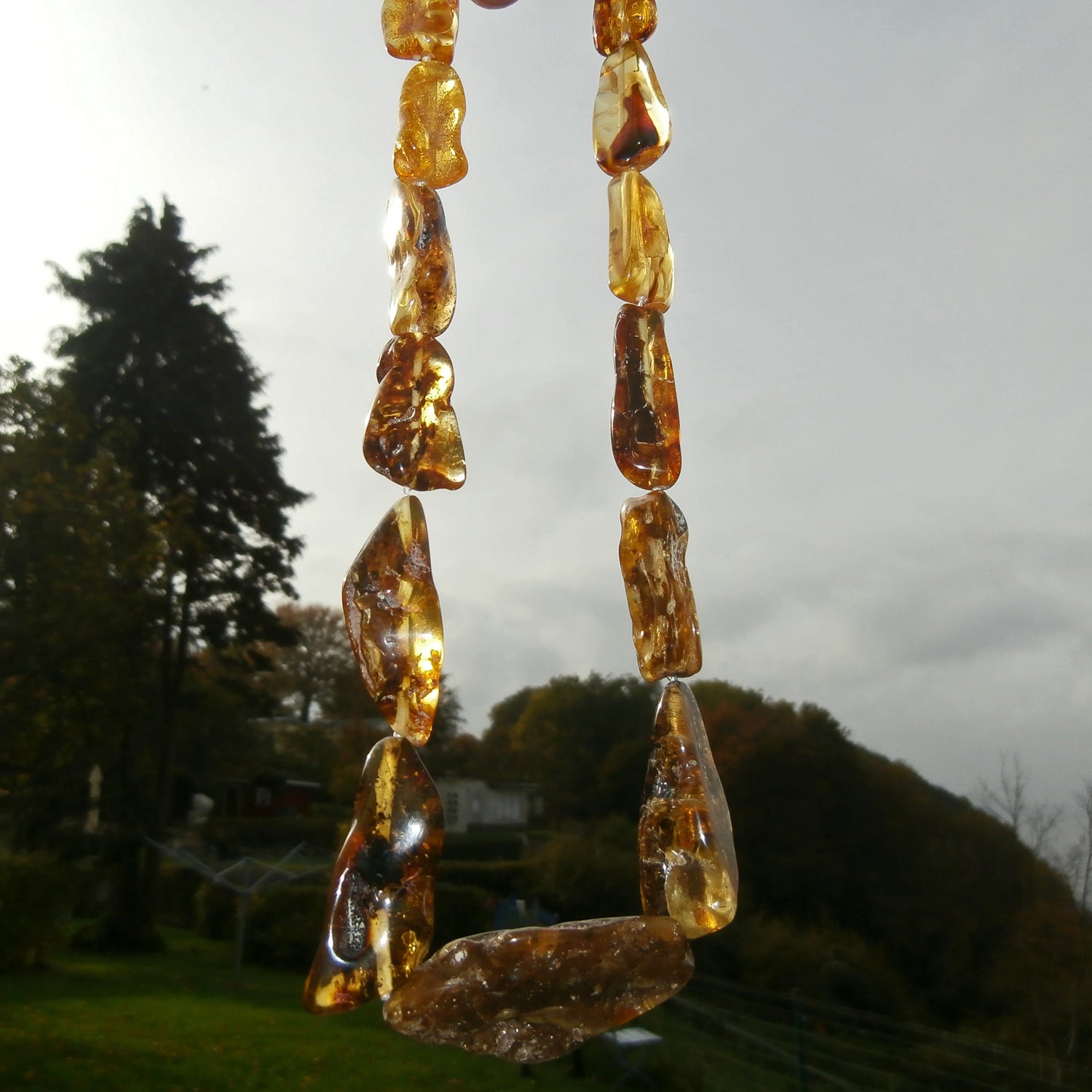 Polierte Bernsteinkette – warm und leicht, 55 cm