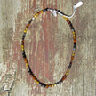 Elegantes Collier aus Bernstein und Silberwürfeln