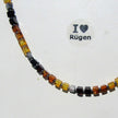 Elegantes Collier aus Bernstein und Silberwürfeln