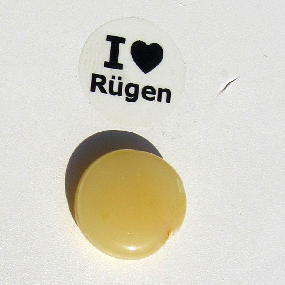 Einzigartiger Bernsteinplug aus Rügen, geschliffen, Unikat