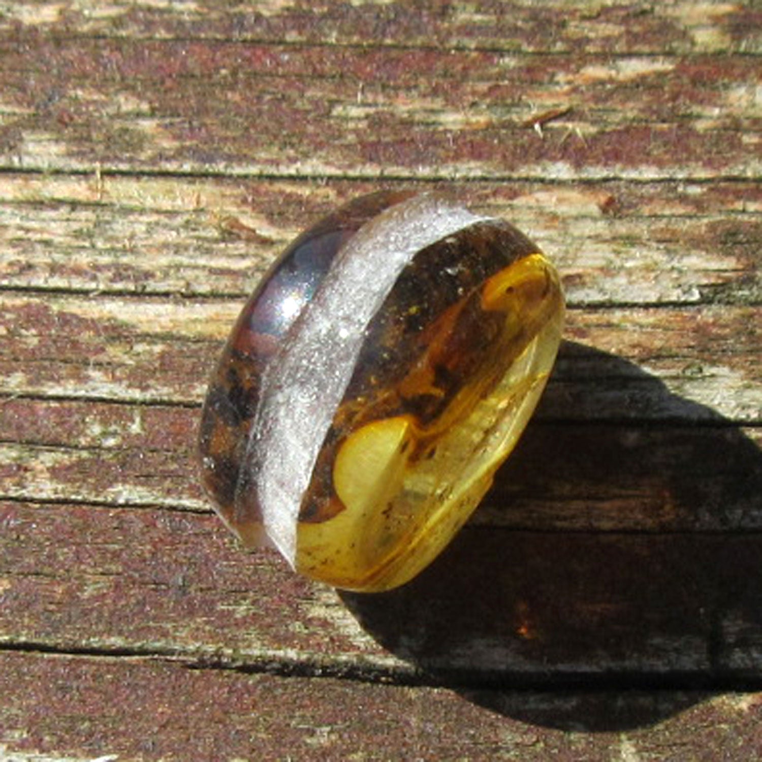 Einzigartiger Bernsteinplug fürs Ohr, handgeschliffen