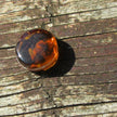 Kognacfarbener Bernsteinplug für das Ohr, Unikat