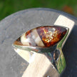 Edler Ring aus Silber mit Intarsia-Bernstein von Rügen