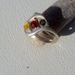 Edler Fingerring aus 3 verschiedenen Bernsteinen