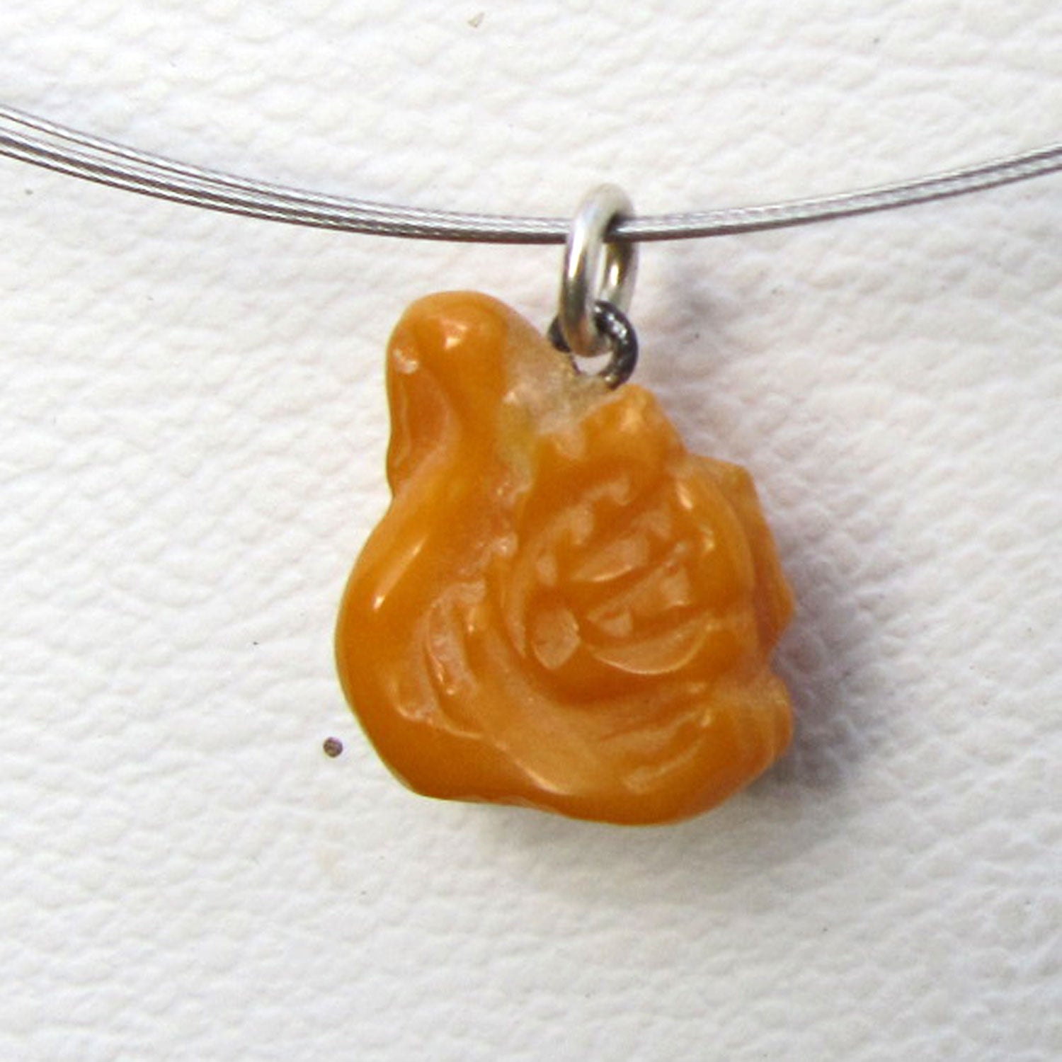 Schwan-Anhänger aus Butterscotch-Bernstein, Unikat