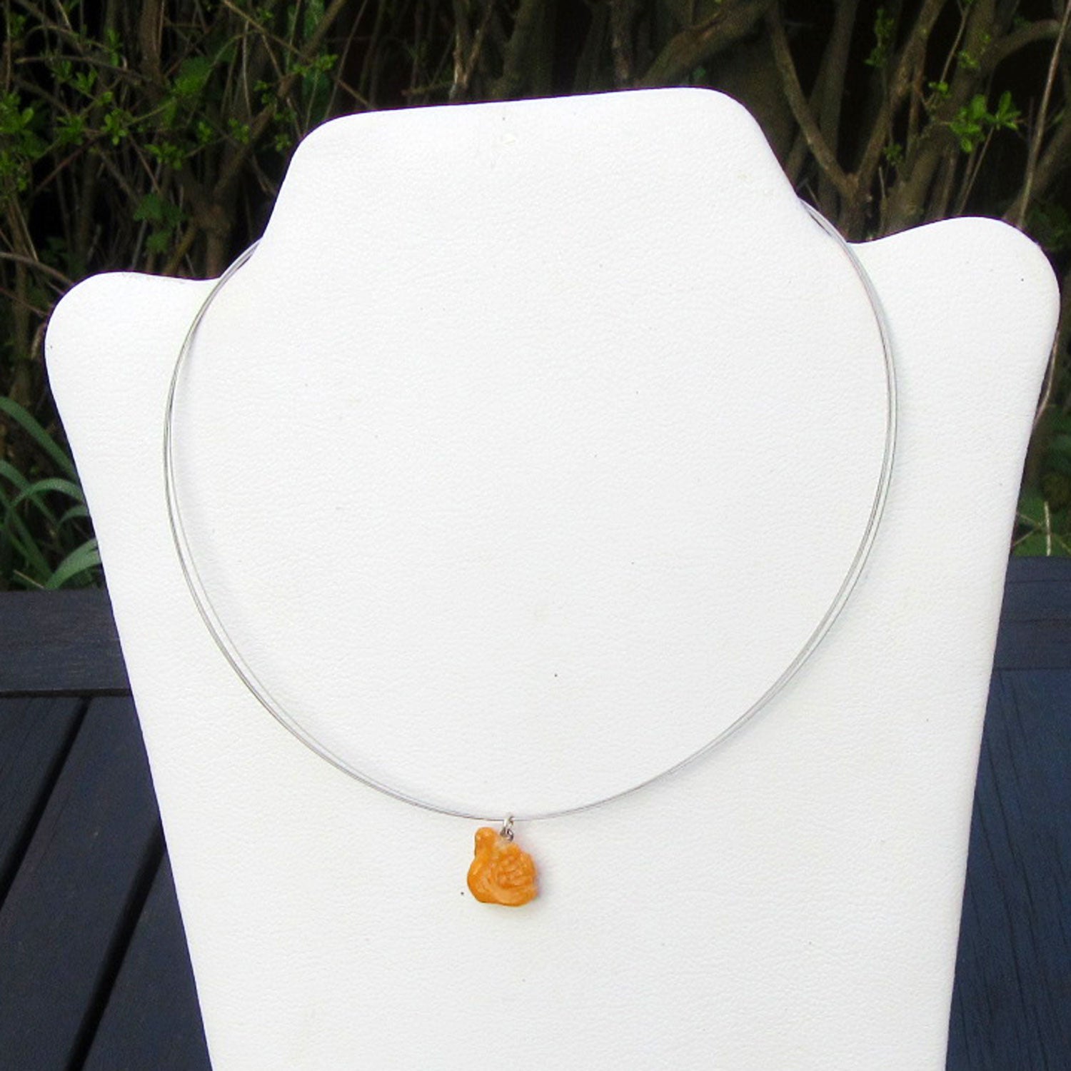 Schwan-Anhänger aus Butterscotch-Bernstein, Unikat