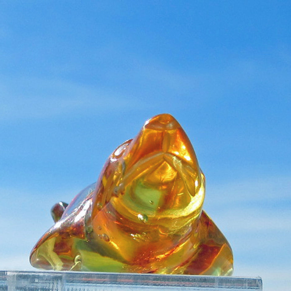 Seehund aus kognacfarbenem Bernstein, Unikat