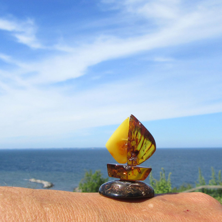 Segelschiff aus Bernstein – Handgefertigtes Unikat